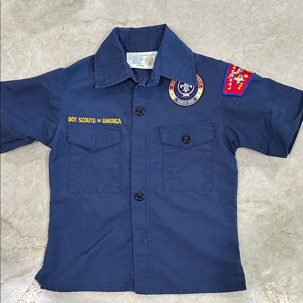 Boy Scouts of America Navy Blue Button Down Shirt
